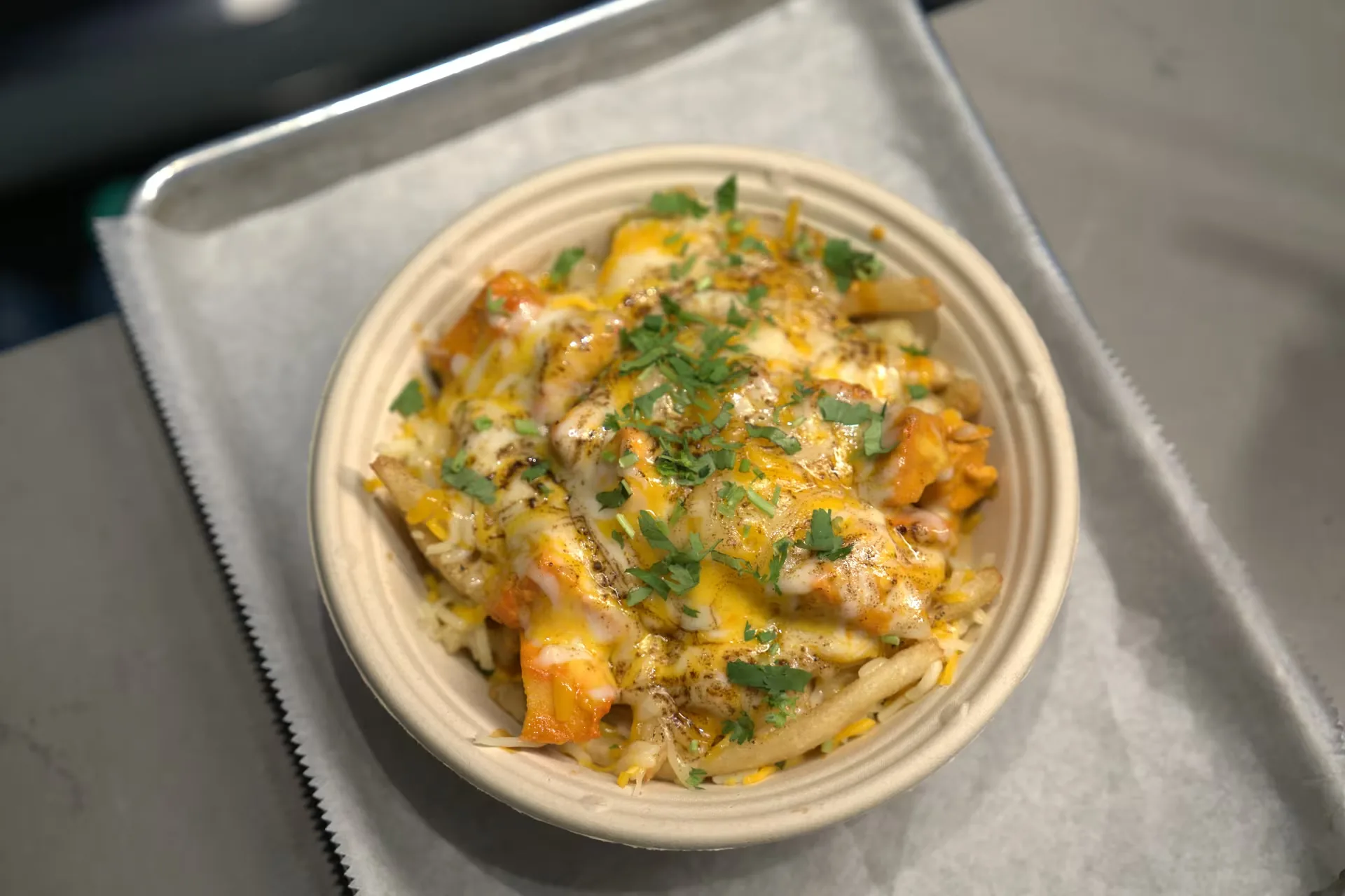 Chicken tikka loaded fries