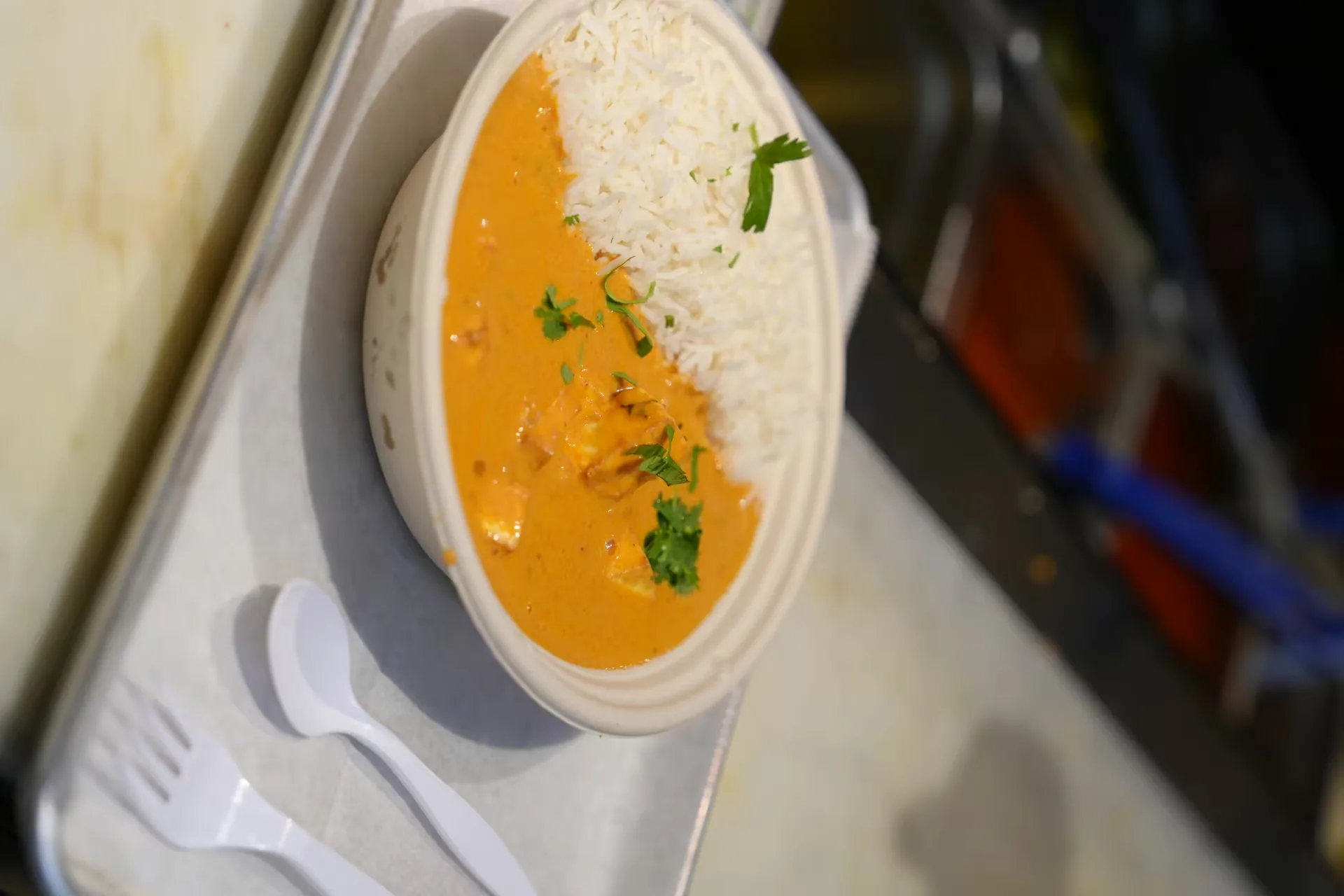 Chicken tikka masala bowl with rice
