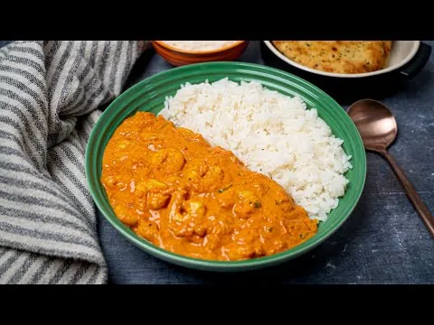 Shrimp tikka masala rice bowl