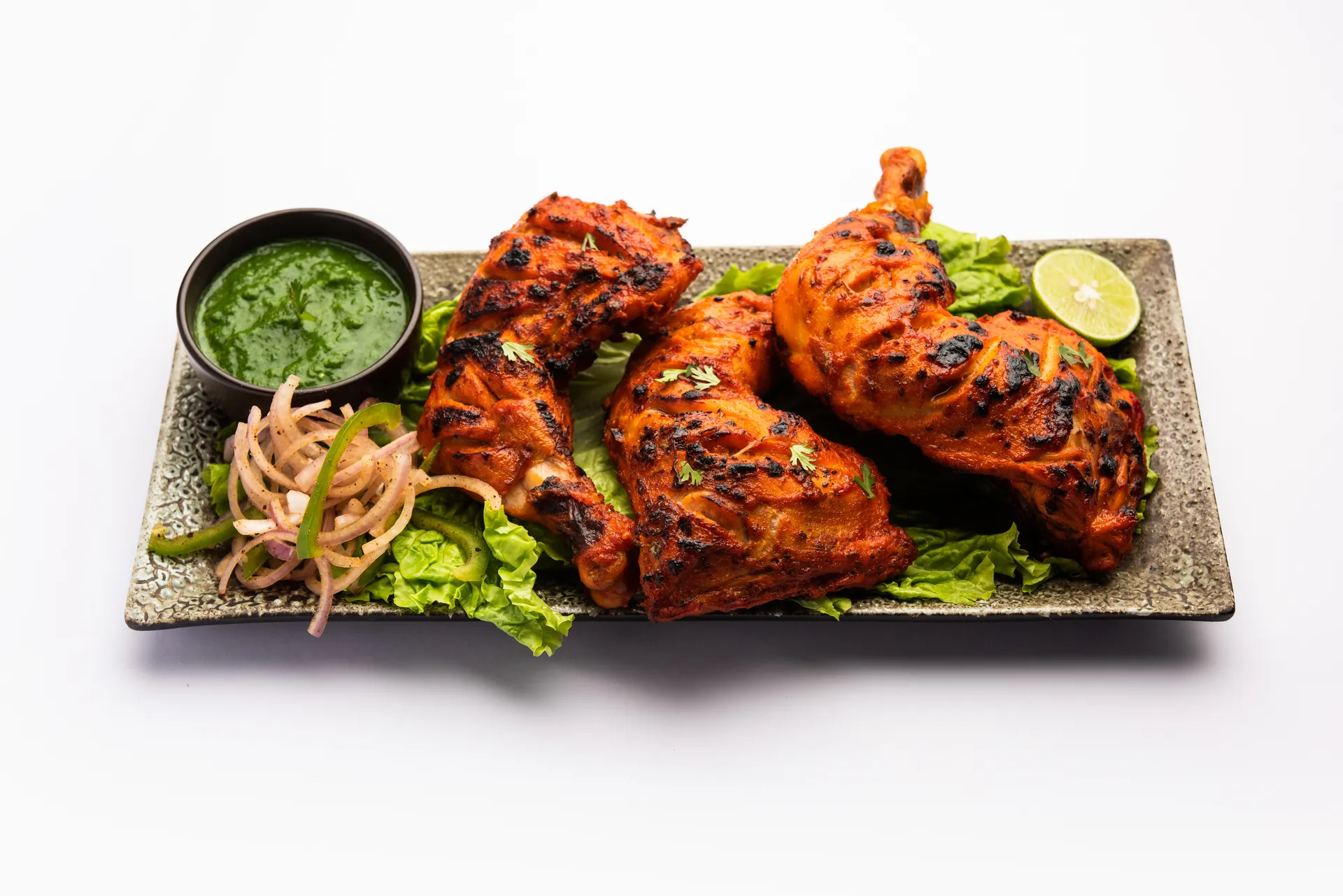 Tandoori chicken plate